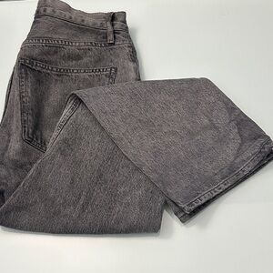 Agolde Faded Black Denim Straight Leg